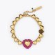 Kurt Geiger Beaded Heart Bracelet - Gold
