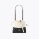 Kurt Geiger Small Kensington Drawstring Bag - Black White
