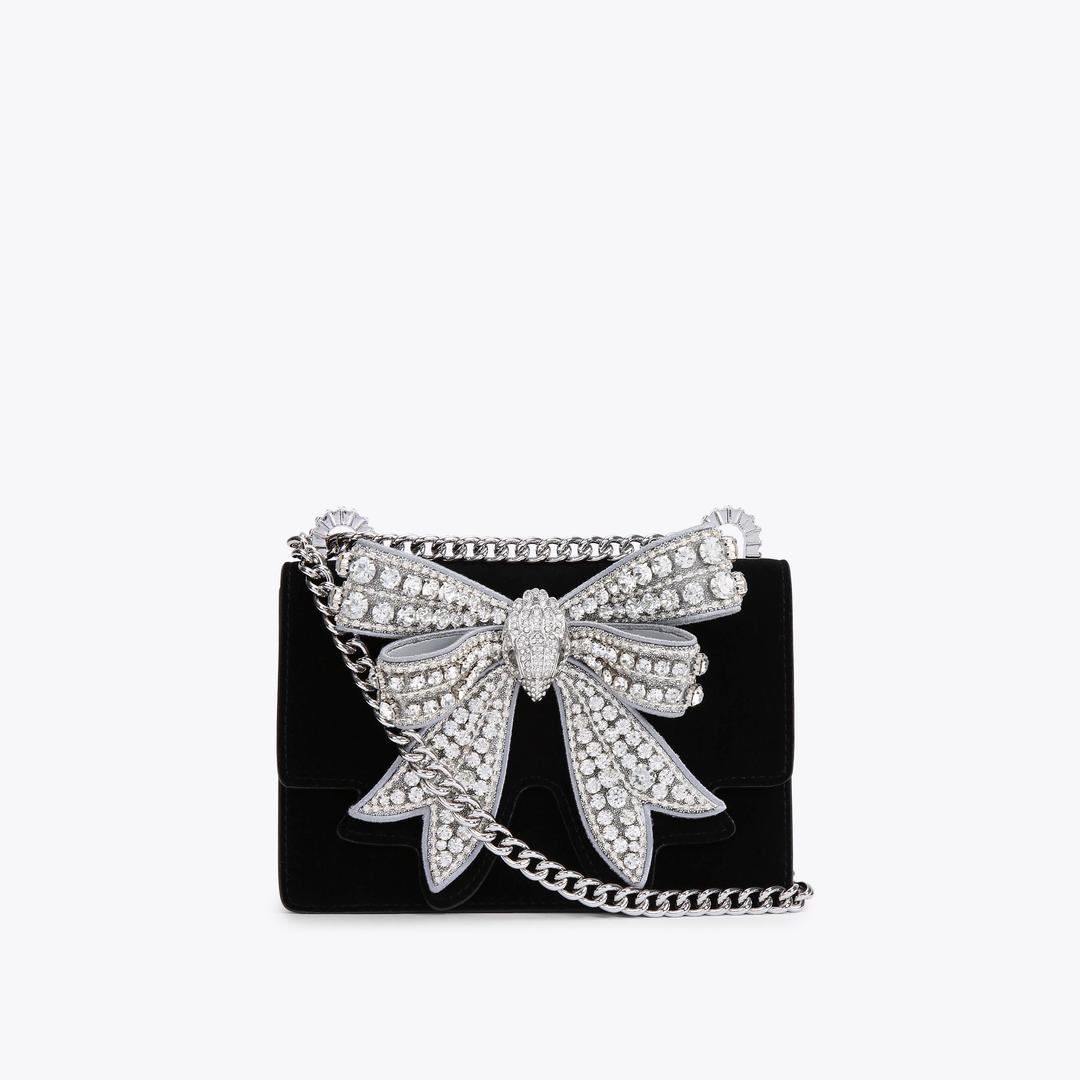 Kurt Geiger Small Shoreditch Bow Bag - Black White