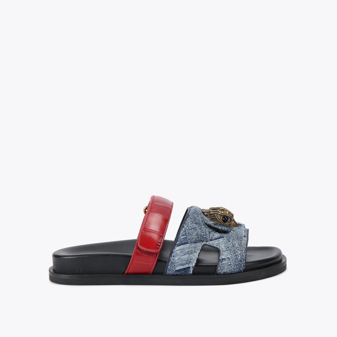 Kurt Geiger Eagle Cut Out Sandal - Denim