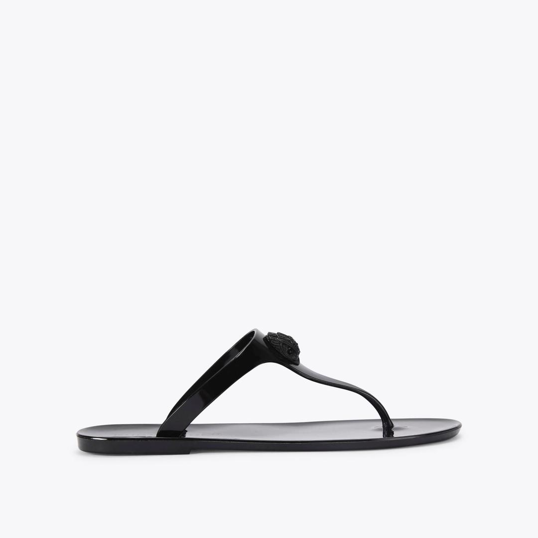 Kurt Geiger Maddison T-bar Drench Sandal - Black