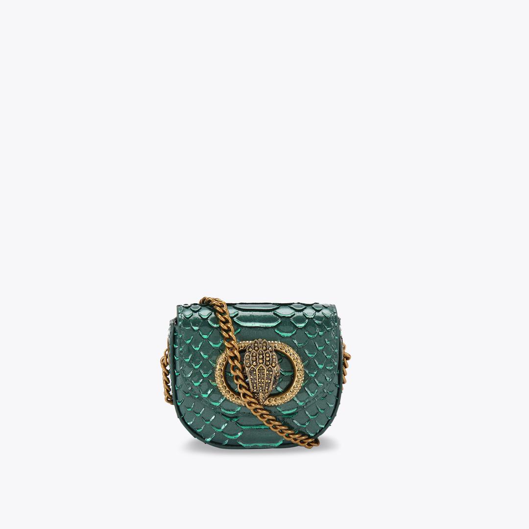 Kurt Geiger Micro Chelsea Saddle Bag - Green