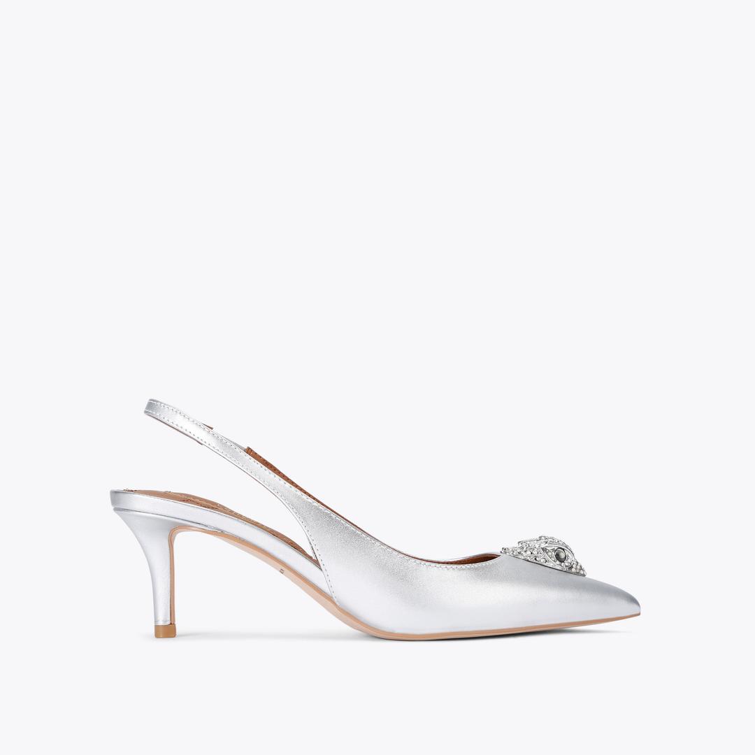 Kurt Geiger Belgravia Sling Back Heel - Silver