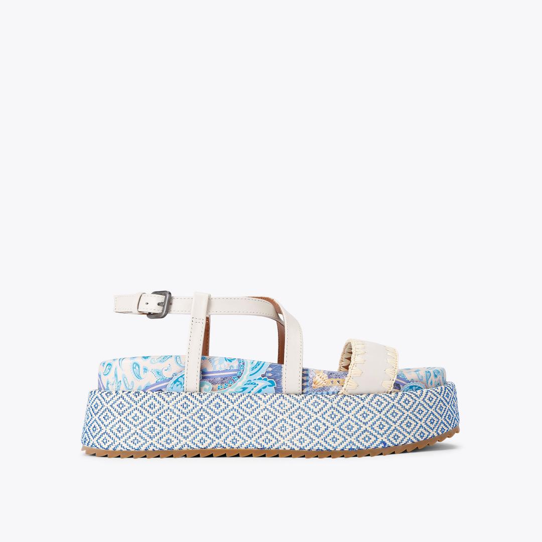 Kurt Geiger Chelsea Flatform Sandal - Blue Pale Combination
