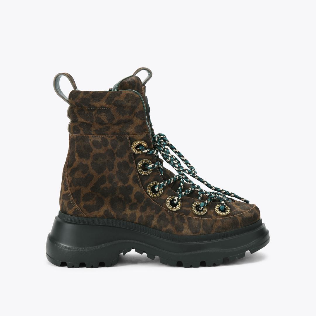 Kurt Geiger Kensington Hiking Boot - Dark Brown Combination