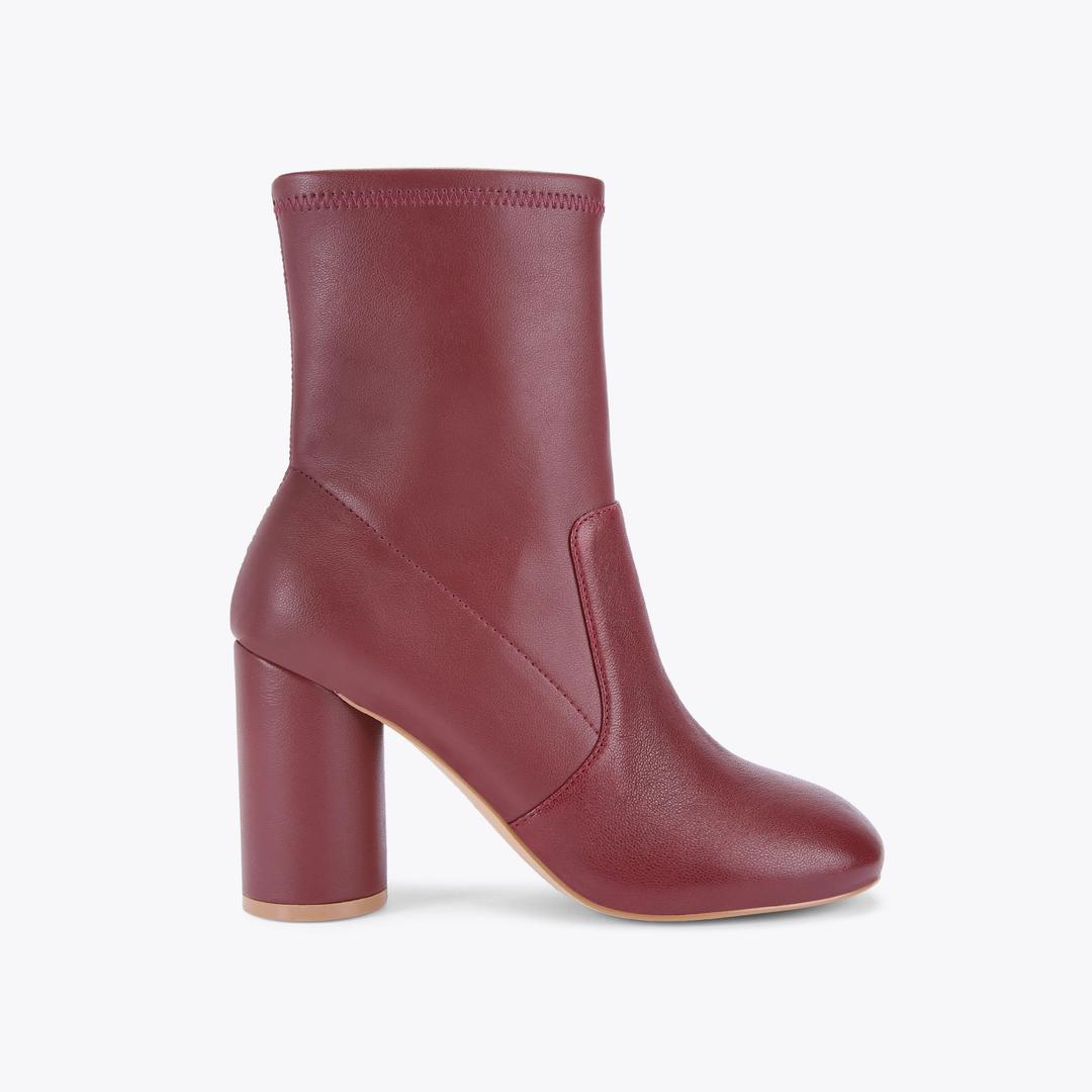 Kurt Geiger Langley Round Ankle Boot - Wine