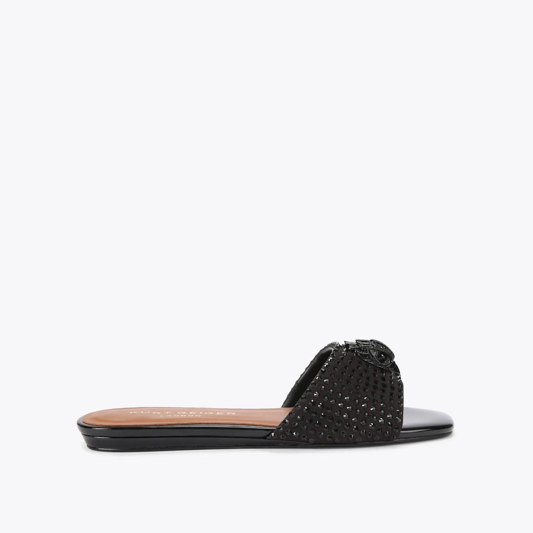 Kurt Geiger Kensington Flat Sandal - Black