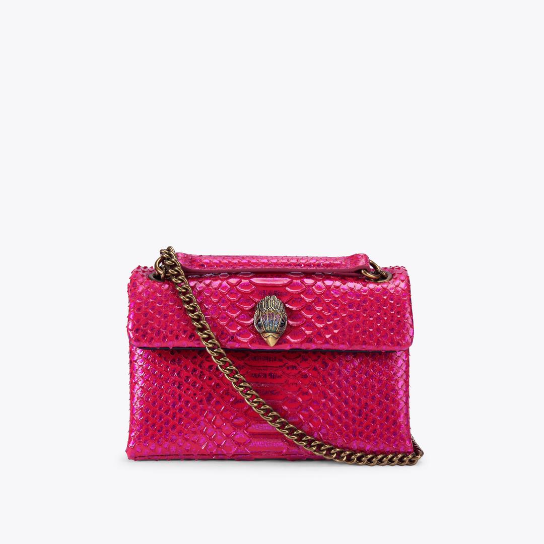 Kurt Geiger Medium Leather Kensington Bag - Fushia