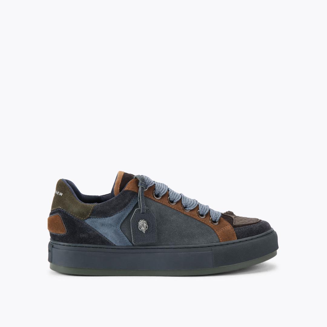 Kurt Geiger Southbank Tag Sneaker - Blue Dark Combination