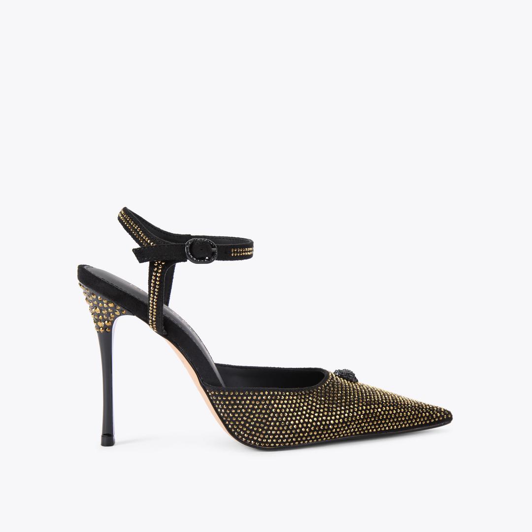 Kurt Geiger Eagle Point Ankle Strap Heel - Black Combination
