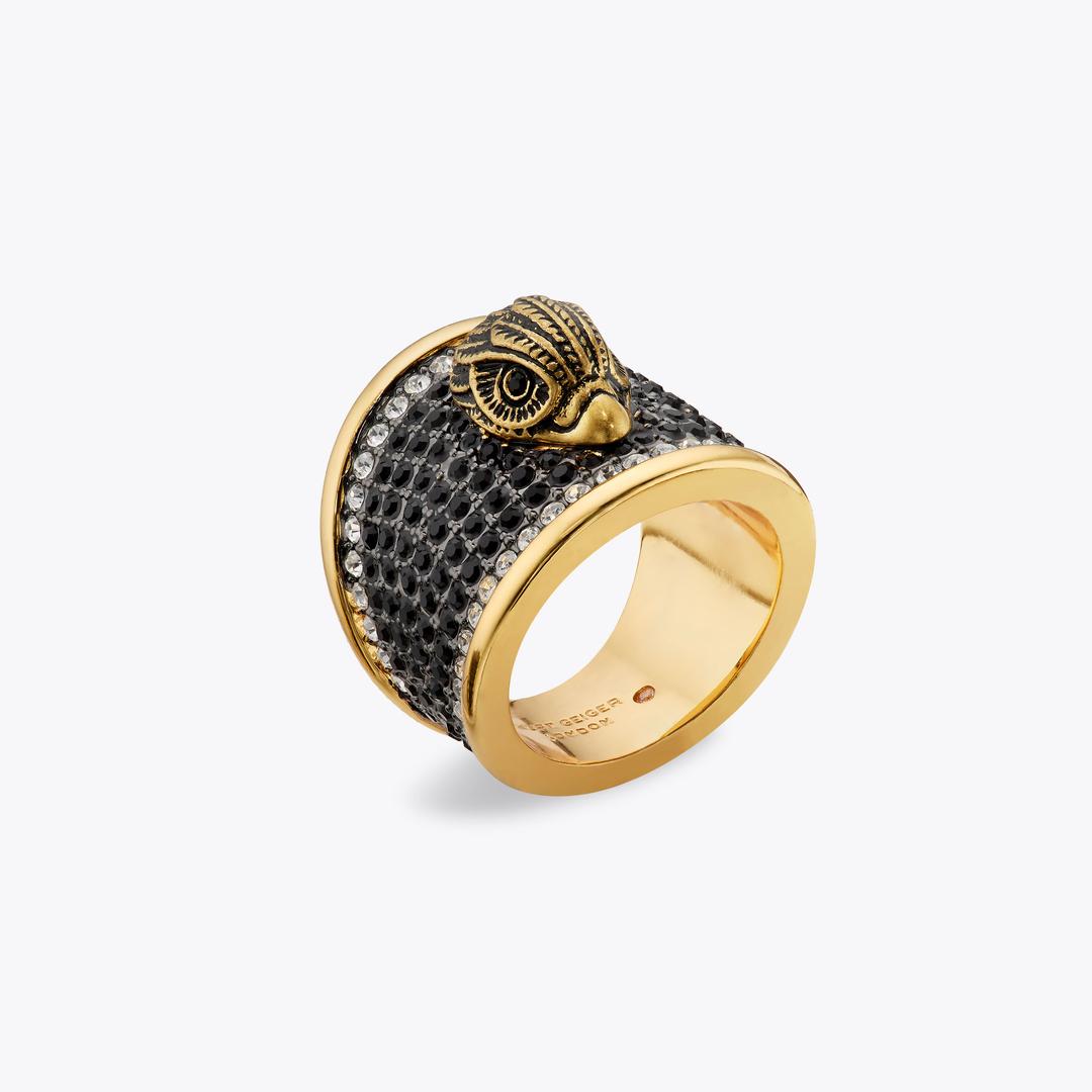 Kurt Geiger Kensington Pave Ring - Gold