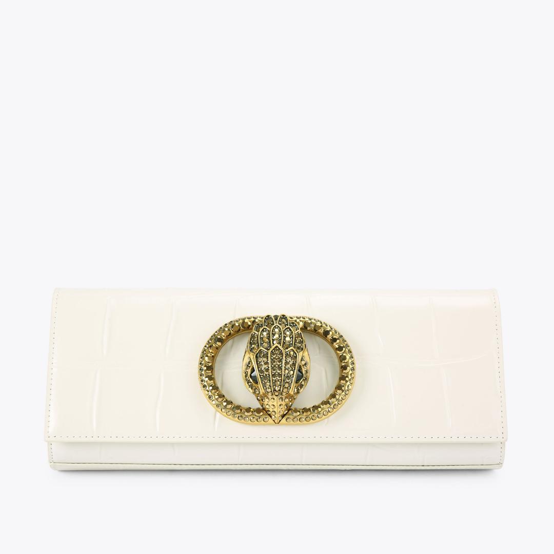 Kurt Geiger Chelsea Long Clutch Bag - Bone