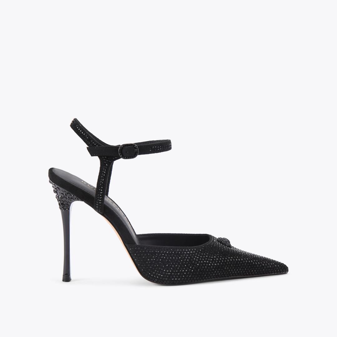 Kurt Geiger Eagle Point Ankle Strap Heel - Black