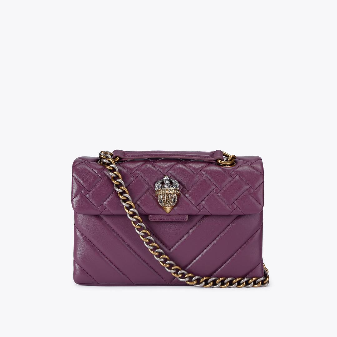 Kurt Geiger Leather Kensington Bag - Wine