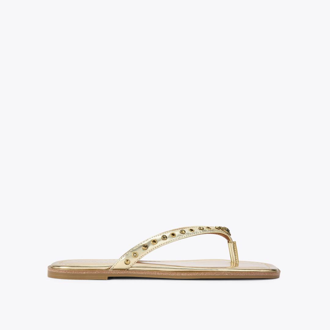 Kurt Geiger Crystal Mix Flip Flop - Gold