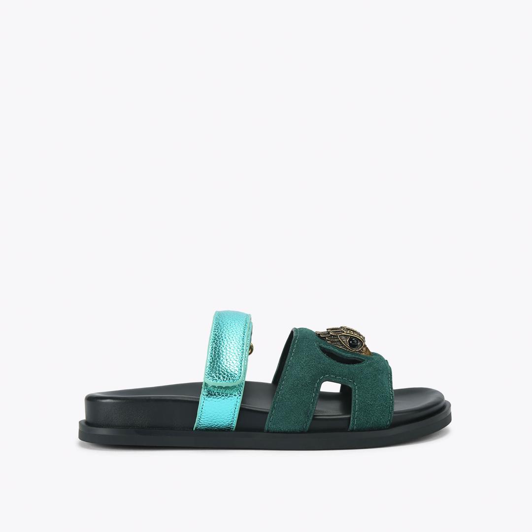 Kurt Geiger Eagle Cut Out Sandal - Green Combination