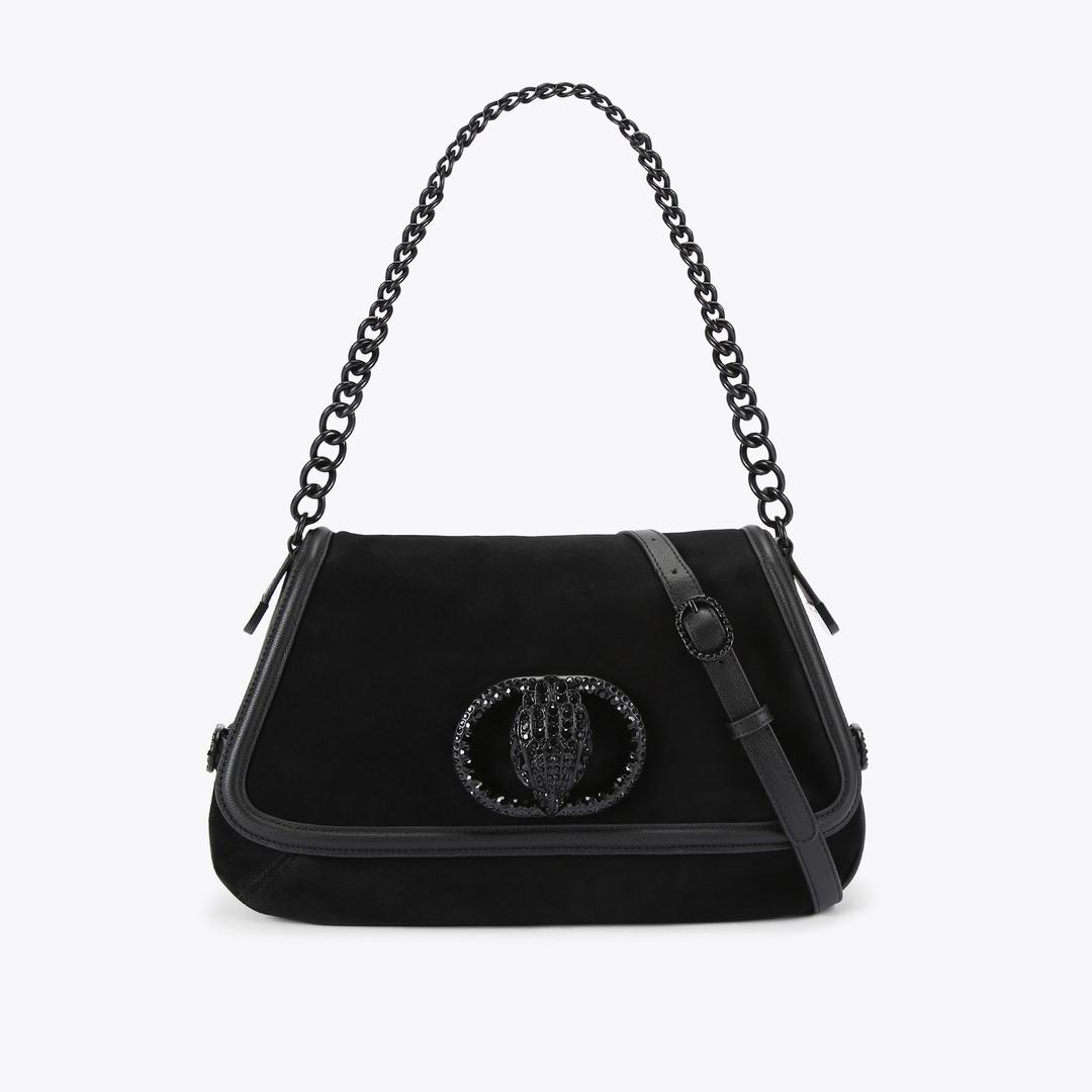 Kurt Geiger Large Chelsea Saddle Bag - Black