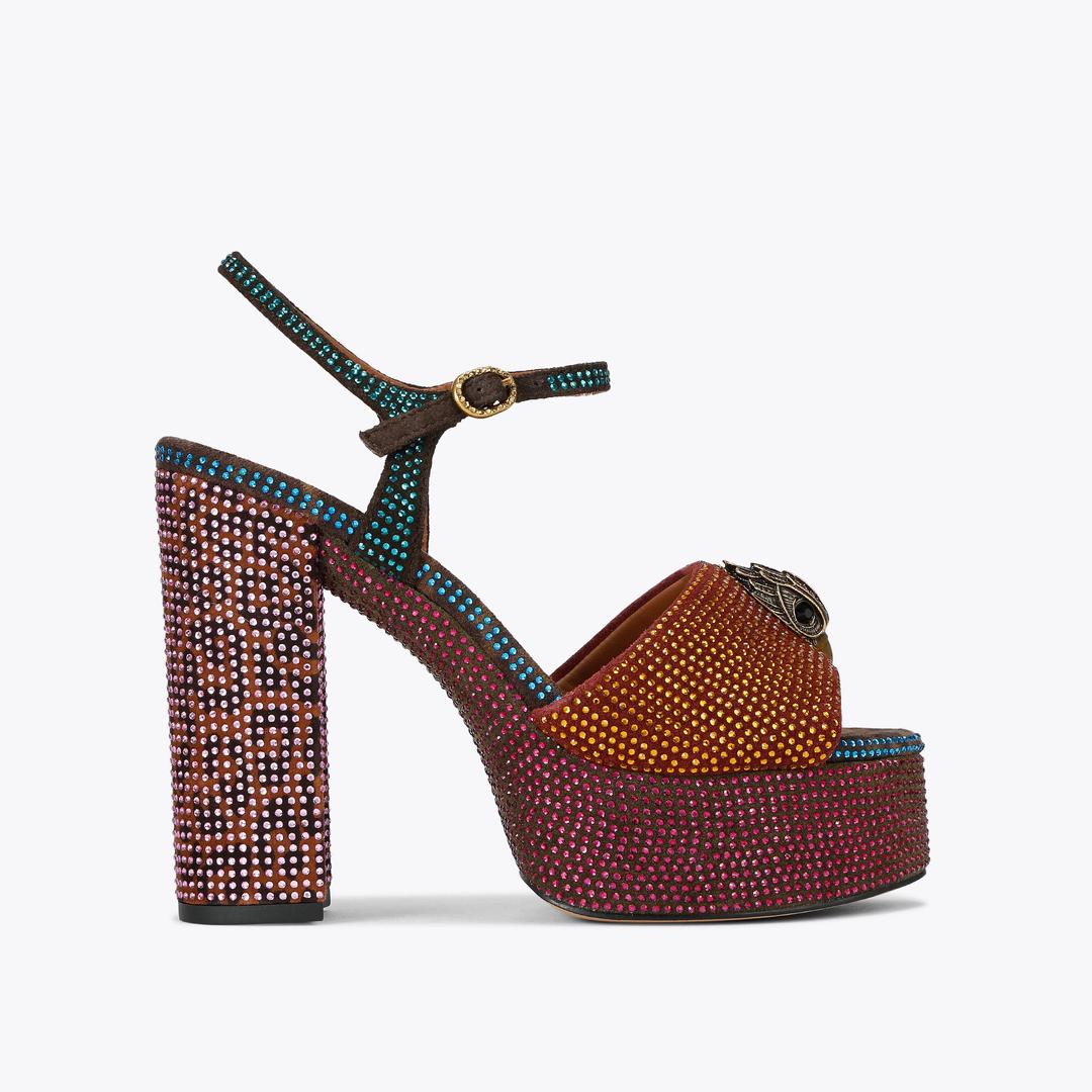 Kurt Geiger Kensington Platform Heel - Dark Brown Combination