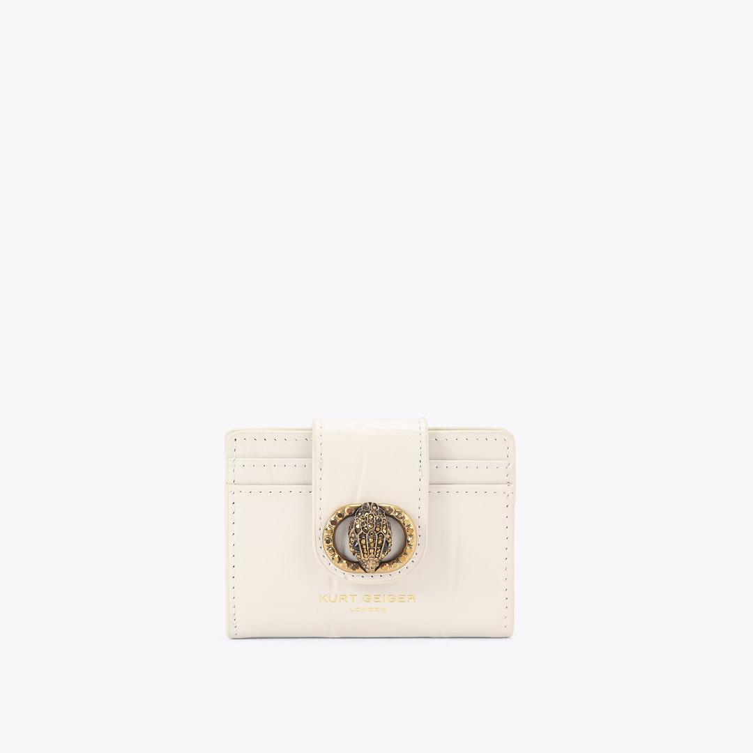 Kurt Geiger Chelsea Drench Card Wallet - BONE