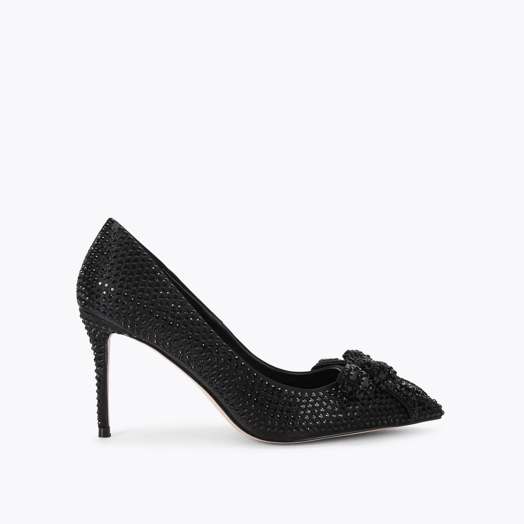 Kurt Geiger Belgravia Crystal Bow Heels - Black