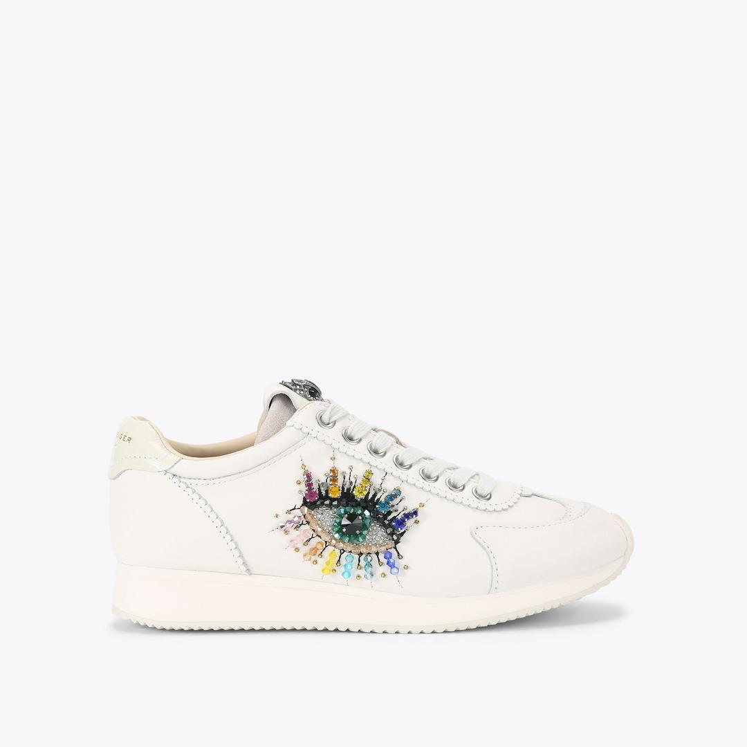 Kurt Geiger Islington Pump Eye Sneaker - White Comb