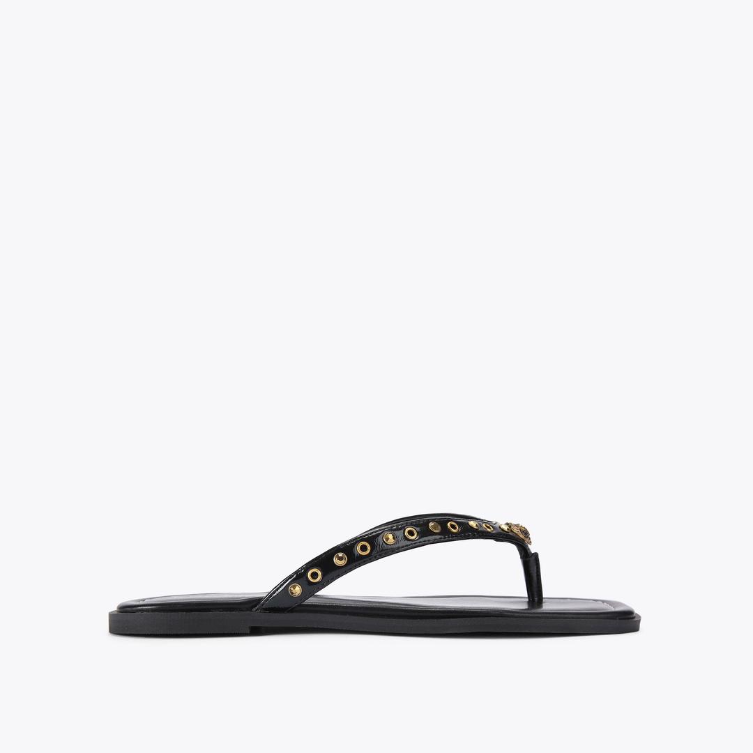 Kurt Geiger Crystal Mix Flip Flop - Black